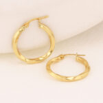 Candongas De Oro 18k Melcocha - Imagen 2