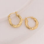 Candongas De Oro 18k Melcocha - Imagen 2
