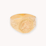 Anillo De Oro 18k Herradura Caballo Octagonal