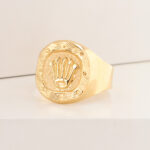 Anillo De Oro 18K Sello Corona Cuadrado - Image 3