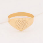 Anillo De Oro 18K Corazón Corrugado - Image 2