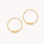Candongas De Oro 18k Tres Esferas