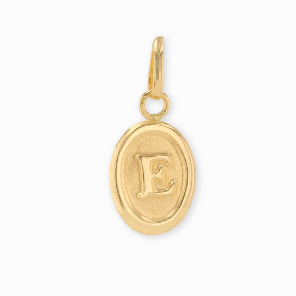 DIO16.-02.jpg Dije De Oro 18k Letra E - Image 1
