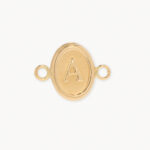 Herraje De Oro 18k Para Pulsera Tejida Letra "A"