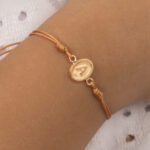 Herraje De Oro 18k Para Pulsera Tejida Letra "A" - Image 2
