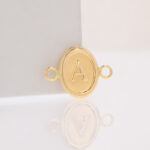 Herraje De Oro 18k Para Pulsera Tejida Letra "A" - Image 3