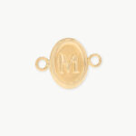 Herraje De Oro 18k Para Pulsera Tejida Letra "M"