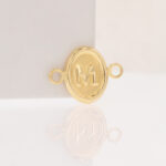 Herraje De Oro 18k Para Pulsera Tejida Letra "M" - Image 2