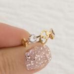 Anillo De Oro 18k Corazones Diamantados Dos Oros - Imagen 4