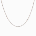Cadena De Oro Blanco 18k Tejido Veneciano