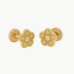 Topos De Oro 18k Flor Con Estrella