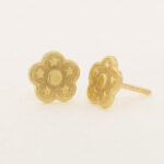 Topos De Oro 18k Flor Con Estrella - Imagen 2