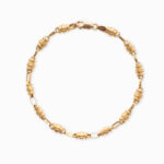 Pulsera De Oro 18k Botón Gusano