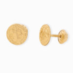 Topos De Oro 18k San Benito Con Broche De Seguridad