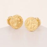 Topos De Oro 18k San Benito Con Broche De Seguridad - Image 2