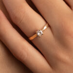 Anillo Oro 18K Con Piedra Blanca - Image 4