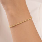 Pulsera De Oro esferas diamantadas - Image 3