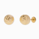 Topos De Oro 18K Esfera Diamantada