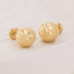 Topos De Oro 18K Esfera Bambalina Diamantada 7mm - Image 2