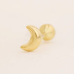 Piercing Oro 18K Para Oreja, Dije luna - Image 2