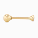 Piercing Oro 18K Para Oreja, Piedra Blanca - Image 3
