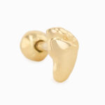 Piercing Oro 18K Para Oreja, Dije Pie