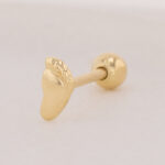 Piercing Oro 18K Para Oreja, Dije Pie - Image 2