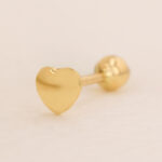 Piercing Oro 18K Para Oreja, Dije corazón - Image 2