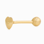 Piercing Oro 18K Para Oreja, Dije corazón - Image 3
