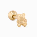 Piercing Oro 18K Para Oreja, Dije oso