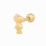 Piercing Oro 18K Para Oreja, Dije  Snoopy