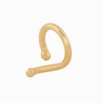 Piercing Oro 18K Para Nariz, Curvo