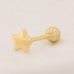 Piercing Oro 18K Para Oreja, Dije Estrella - Image 3
