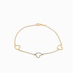 Pulsera De Oro 18K Corazones