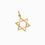 Dije De Oro 18k Estrella De David Diamantada