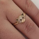 Anillo De Oro 18K Oso Con Piedras - Image 2