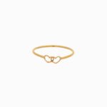 Anillo De Oro 18k Dos Corazones