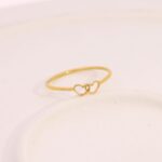 Anillo De Oro 18k Dos Corazones - Image 2