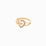 Anillo De Oro Rosado18k Corazón