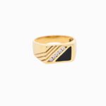 Anillo De Oro 18K Cuadrado